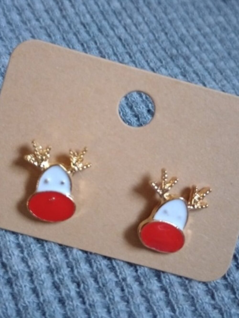 Christmas reindeer earrings
